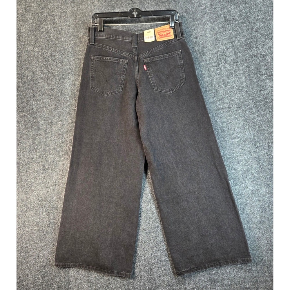 Levi's 94 Baggy Jeans Women's 28x31 Black Wide Leg High Rise 100% Cotton NWT - Picture 7 of 13